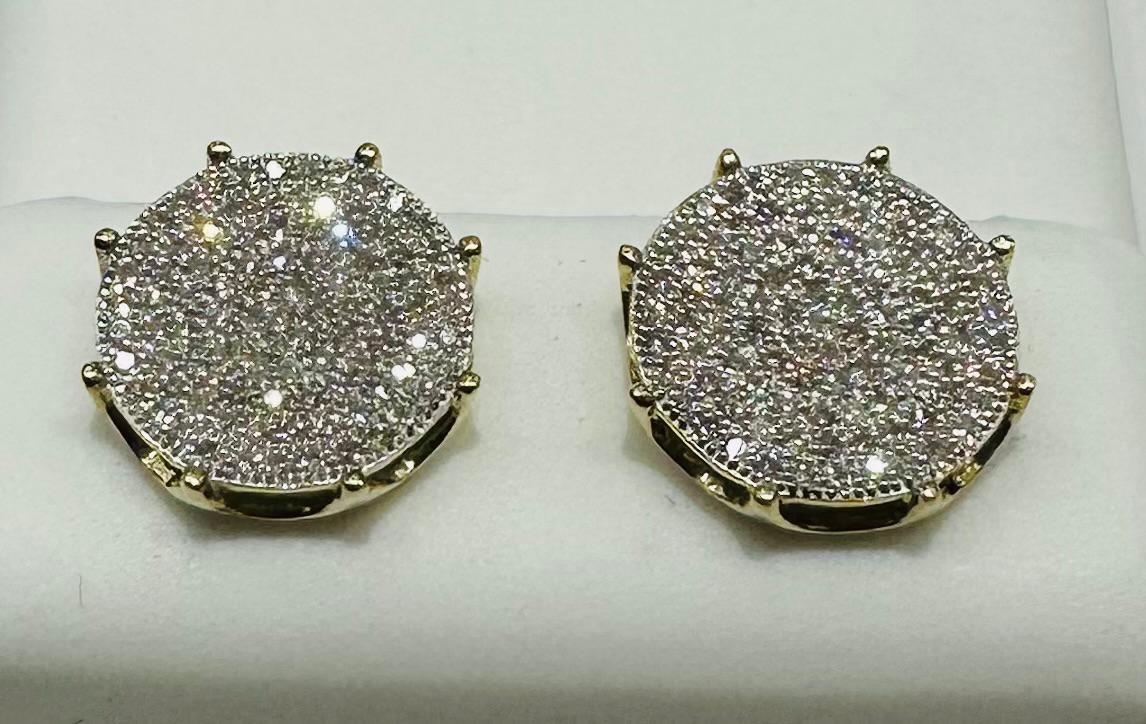 10K GOLD NATURAL DIAMOND EARRINGS