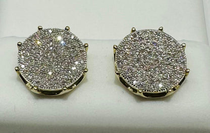 10K GOLD NATURAL DIAMOND EARRINGS