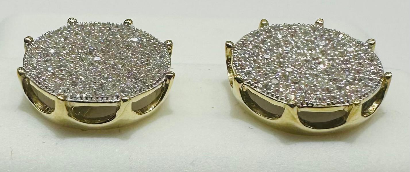 10K GOLD NATURAL DIAMOND EARRINGS