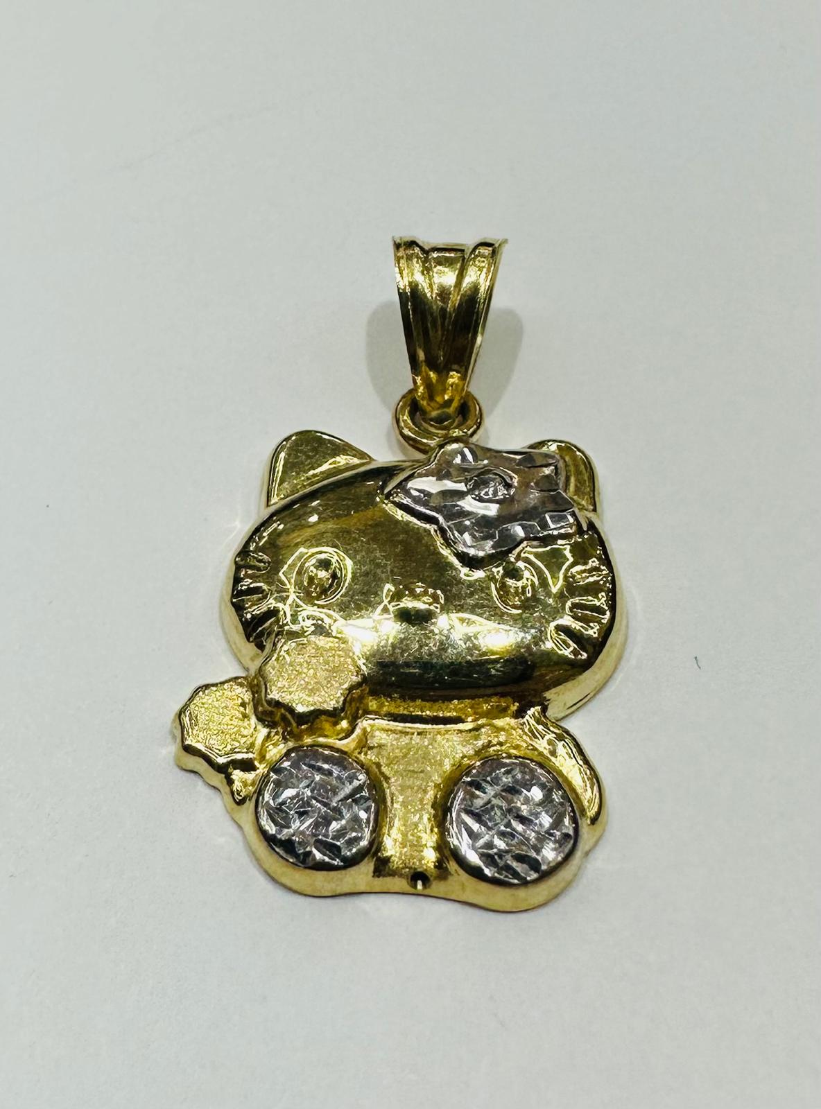 10K GOLD HELLO KITTY FULL BODY PENDANT, 1.6 gm