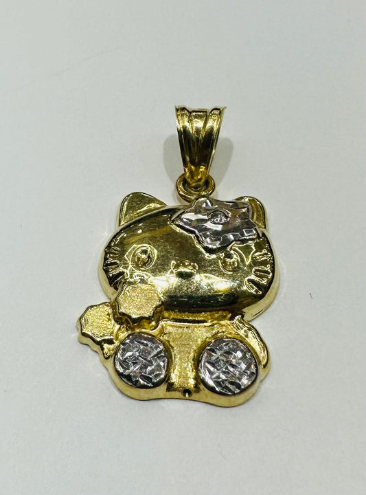 10K GOLD HELLO KITTY FULL BODY PENDANT, 1.6 gm