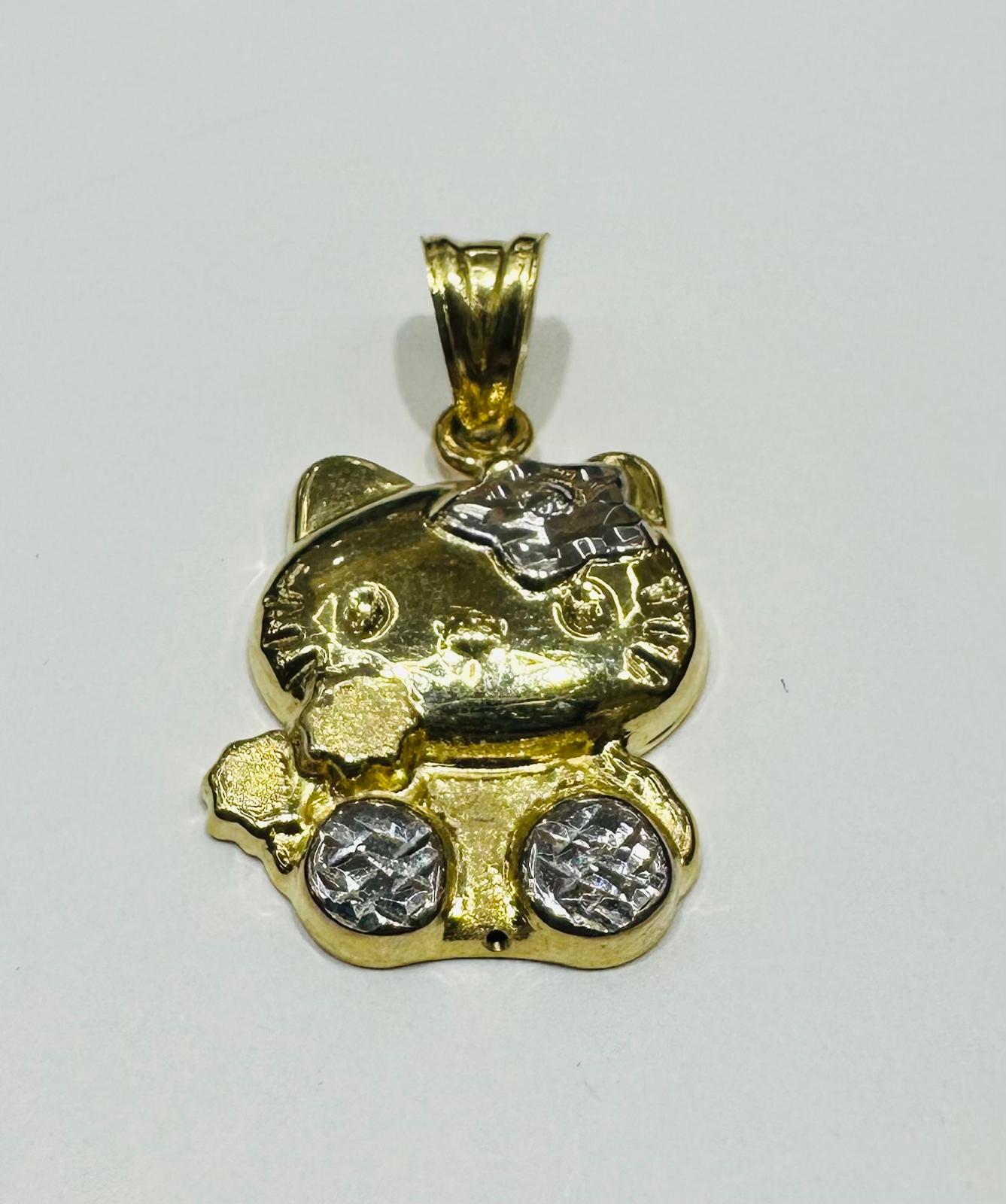 10K GOLD HELLO KITTY FULL BODY PENDANT, 1.6 gm