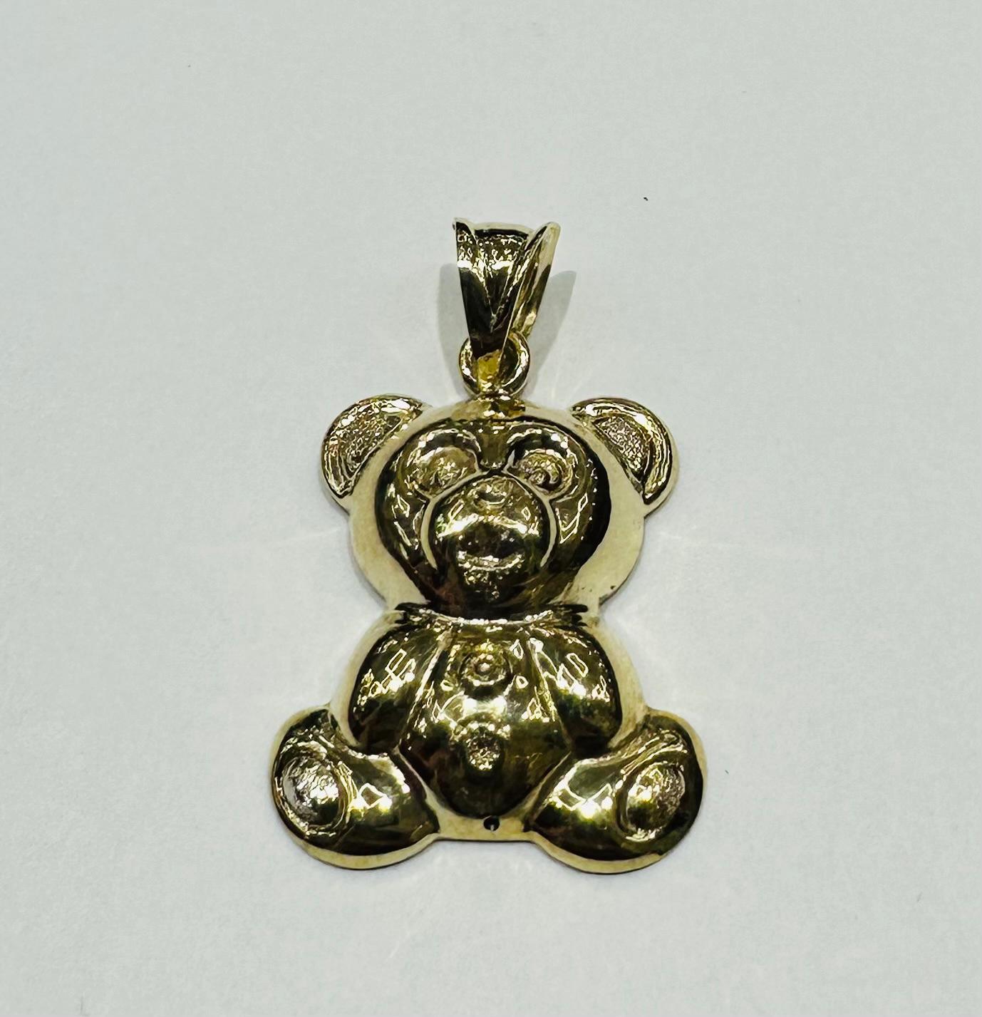 10K GOLD TEDDY BEAR PENDANT, 1.5 gm