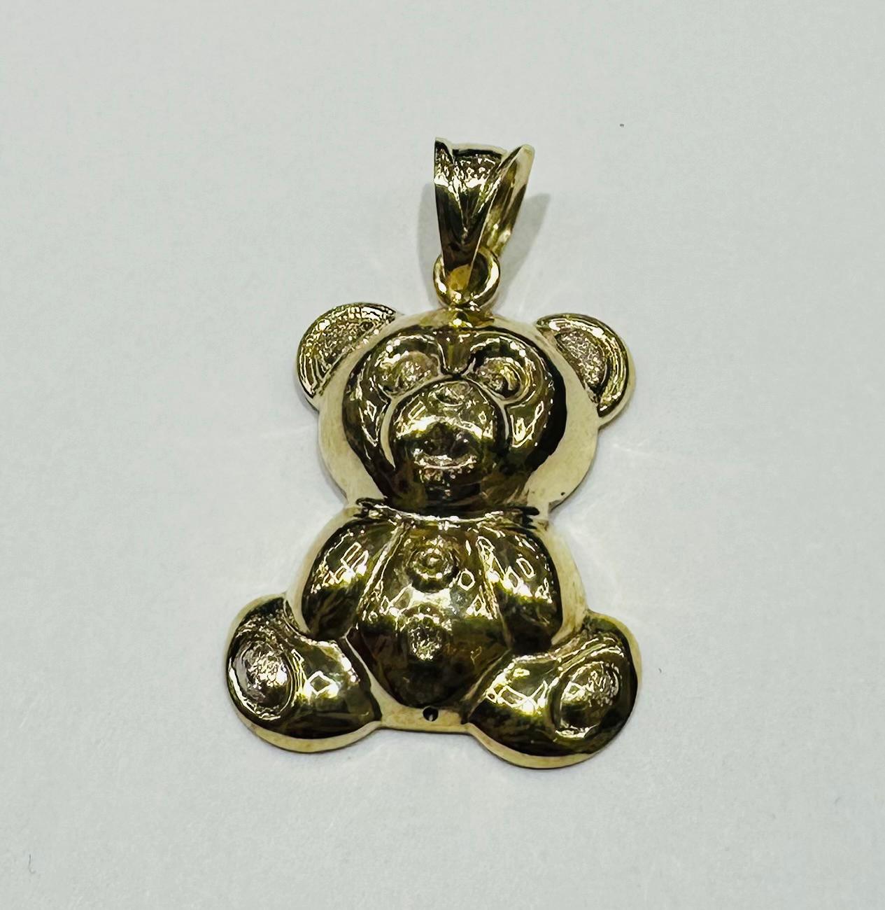 10K GOLD TEDDY BEAR PENDANT, 1.5 gm