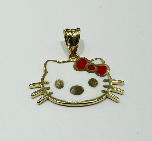 10K GOLD HELLO KITTY BIG HEAD PENDANT, 2.1 gm
