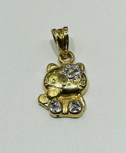10K GOLD HELLO KITTY SMALL BODY PENDANT, 0.8 gm