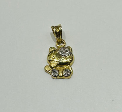 10K GOLD HELLO KITTY SMALL BODY PENDANT, 0.8 gm