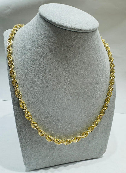 10K GOLD HOLLOW ROPE CHAIN 26", WEIGHT 13.1 gm, WIDTH 5.24 mm