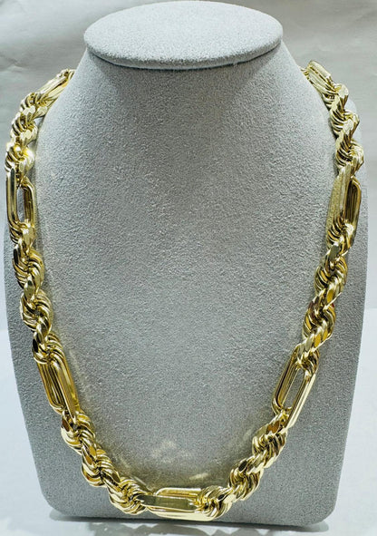 10K GOLD HOLLOW MILANO ROPE CHAIN 24", WEIGHT 52.9 gm, WIDTH 8.52 mm