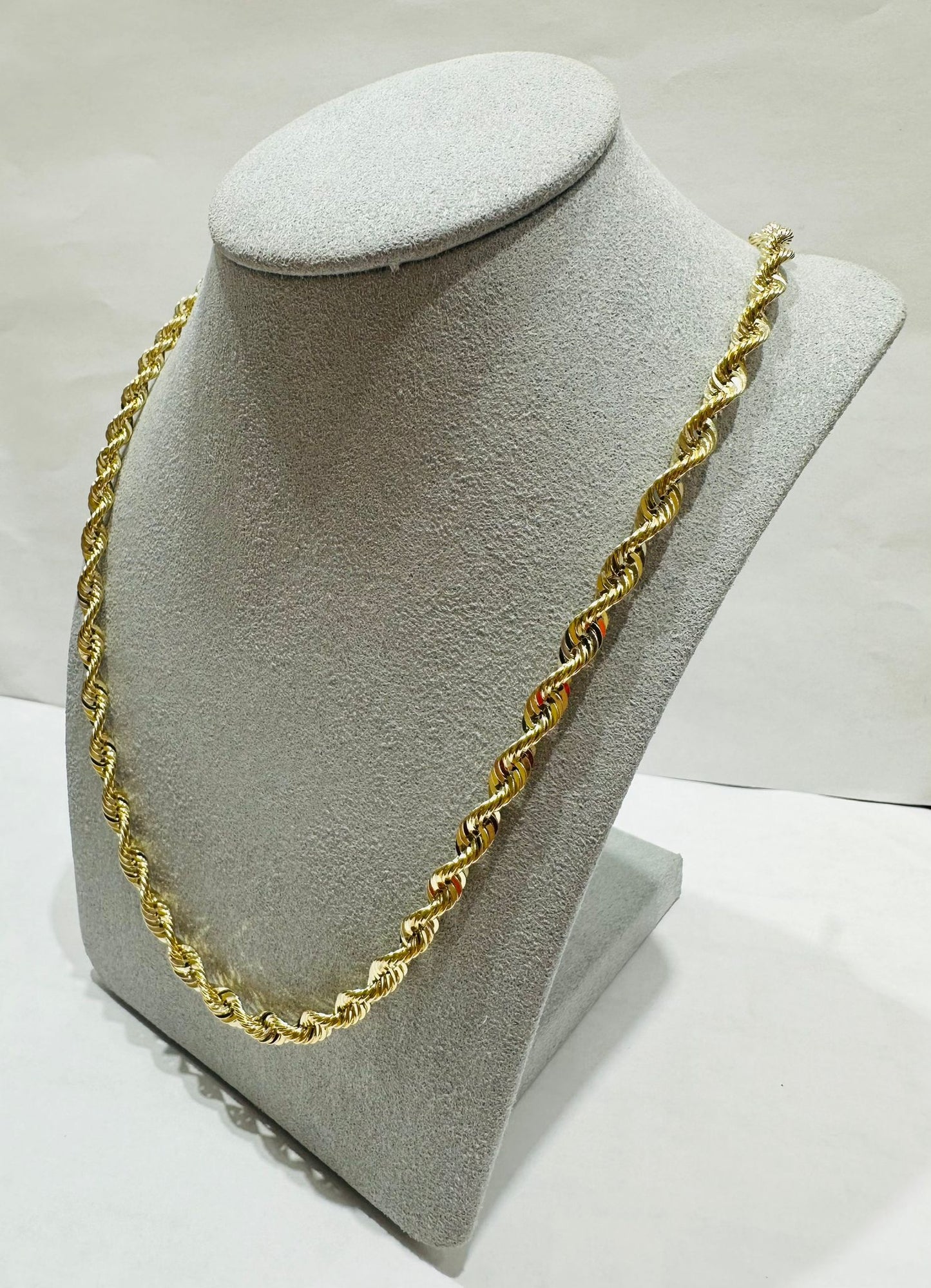 10K GOLD HOLLOW ROPE CHAIN 22" 2.06mm, 9.4gm