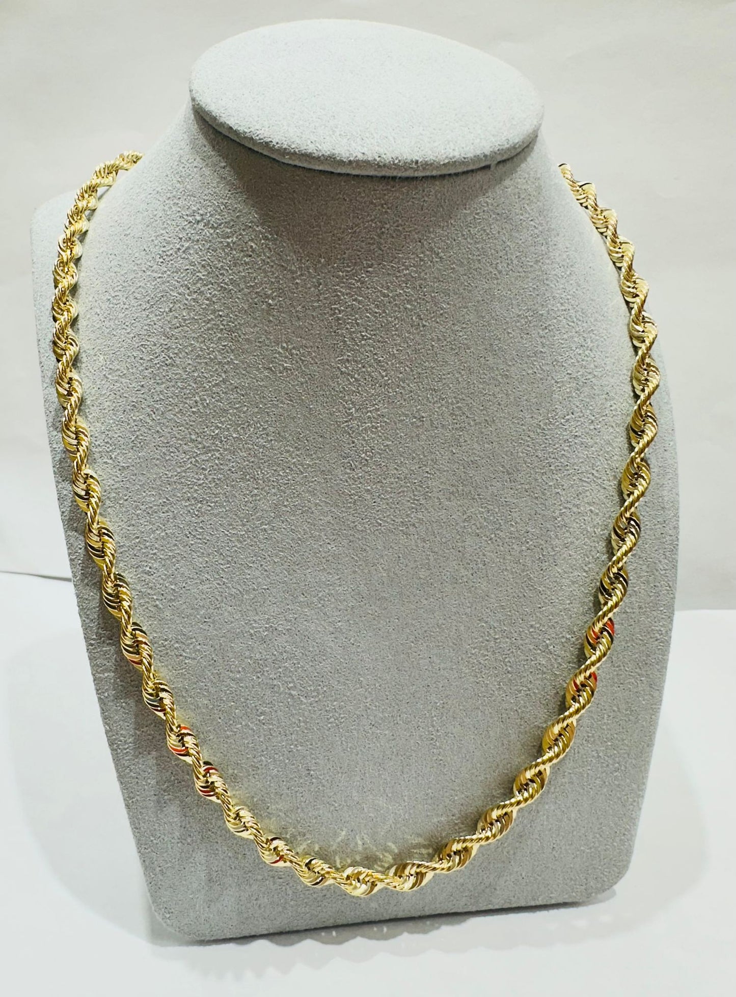 10K GOLD HOLLOW ROPE CHAIN 22" 2.06mm, 9.4gm