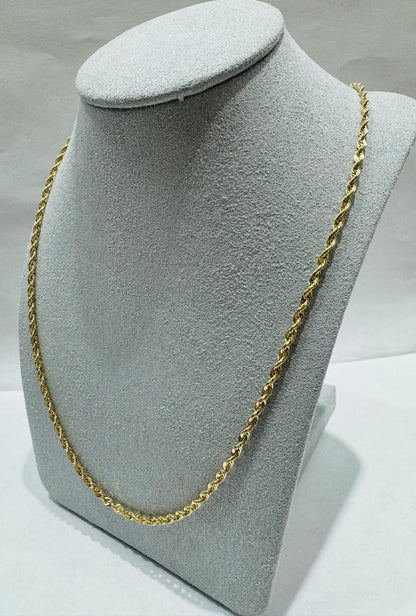 10K GOLD HOLLOW ROPE CHAIN 26", WEIGHT 2.8 gm, WIDTH 2.30 mm