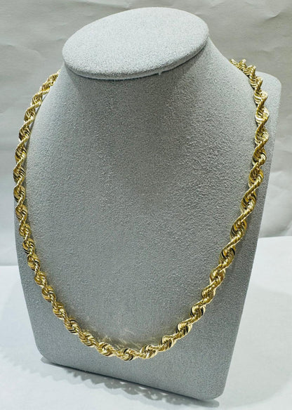 10K GOLD HOLLOW ROPE CHAIN 30", WEIGHT 16.4 gm, WIDTH 5.22 mm
