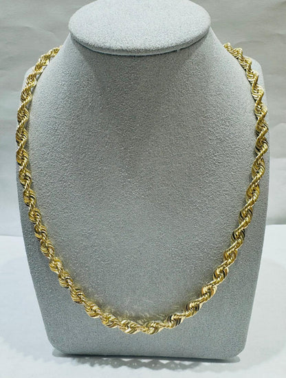 10K GOLD HOLLOW ROPE CHAIN 30", WEIGHT 16.4 gm, WIDTH 5.22 mm