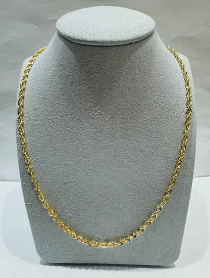 10K GOLD HOLLOW ROPE CHAIN 26", WEIGHT 5.6 gm, WIDTH 3.21 mm