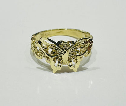 10K GOLD BUTTERFLYRING, SIZE: 6, Weight: 2.4gm