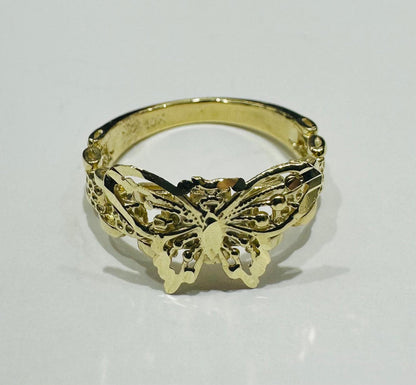 10K GOLD BUTTERFLYRING, SIZE: 6, Weight: 2.4gm
