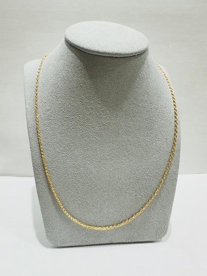 10K GOLD ROPE CHAIN, 22" WEIGHT: 1.8gm
