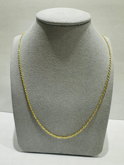 10K GOLD ROPE CHAIN, 24" WEIGHT: 1.9gm