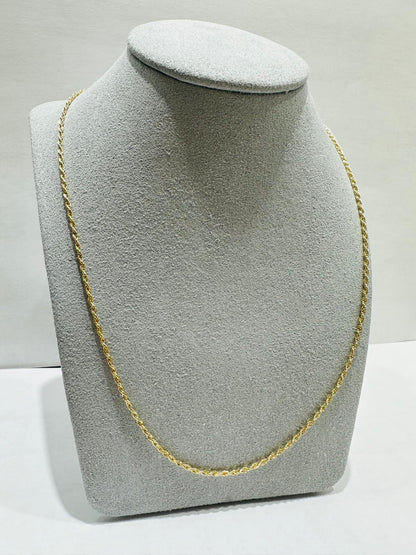 10K GOLD ROPE CHAIN, 22" WEIGHT: 1.9gm