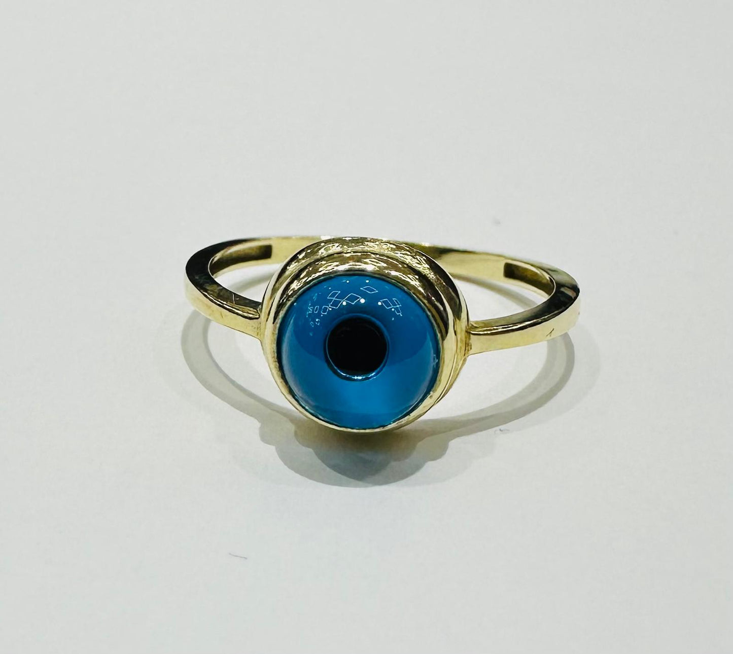 10K GOLD EVIL EYE DAINTY RING