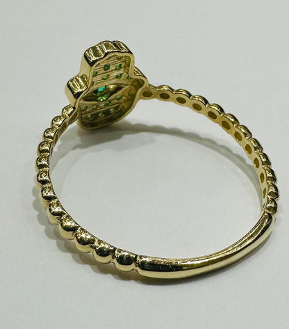 10K GOLD HAMSA RING- 1.2gm