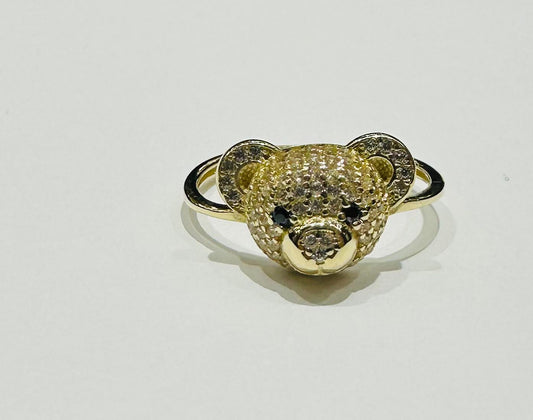 10K GOLD TEDDY BEAR RING 3.7 gm