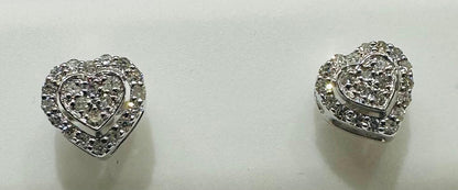 10K WHITE GOLD NATURAL DIAMOND EARRINGS