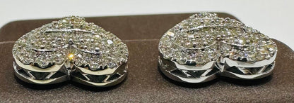 10K WHITE GOLD NATURAL DIAMOND EARRINGS