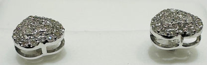 10K WHITE GOLD NATURAL DIAMOND EARRINGS