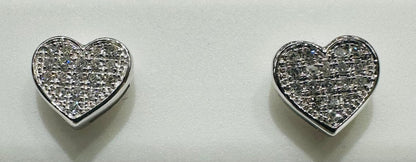 10K WHITE GOLD NATURAL DIAMOND EARRINGS