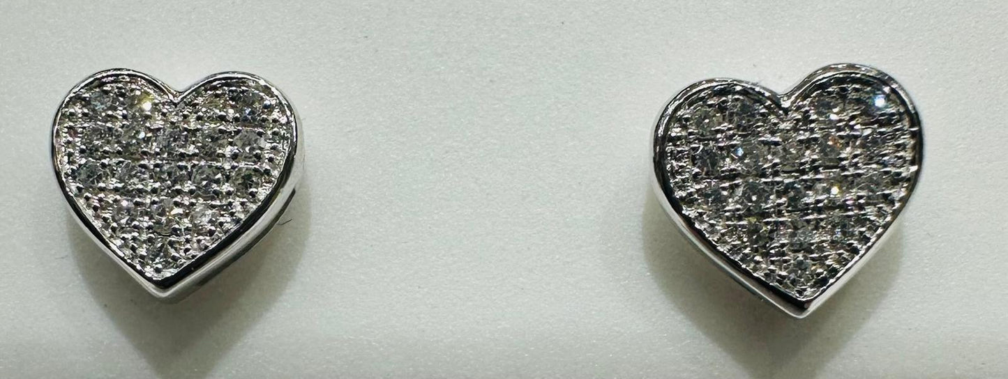 10K WHITE GOLD NATURAL DIAMOND EARRINGS