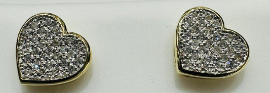 10K YELLOW GOLD NATURAL DIAMOND EARRINGS