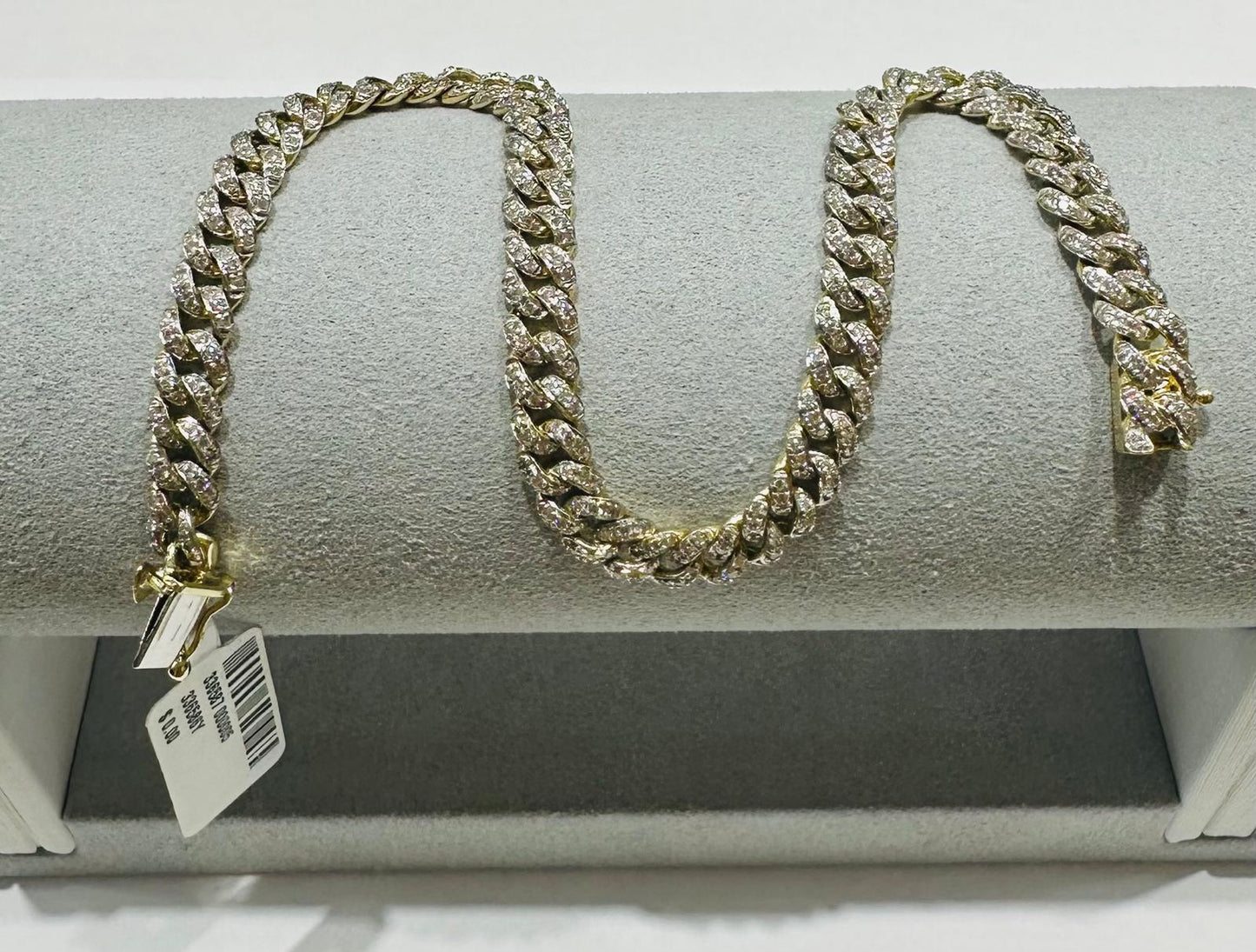 10K GOLD  NATURAL DIAMOND BRACELET 2CT, 8" 16.8gm