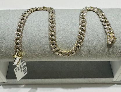 10K GOLD  NATURAL DIAMOND BRACELET 2CT, 8" 16.8gm