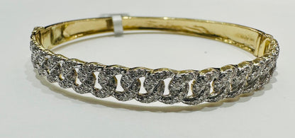 14K GOLD NATURAL DIAMOND BRACELET 1CT