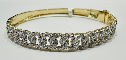 14K GOLD NATURAL DIAMOND BRACELET 1CT