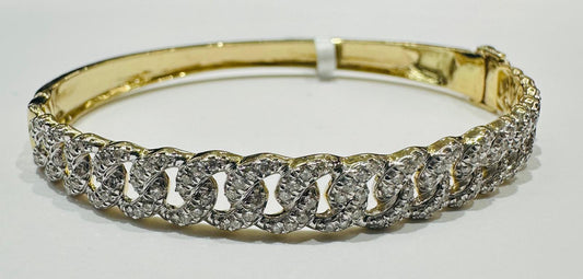 14K GOLD NATURAL DIAMOND BRACELET 1CT