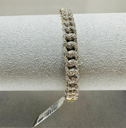 14K GOLD NATURAL DIAMOND BRACELET 1CT