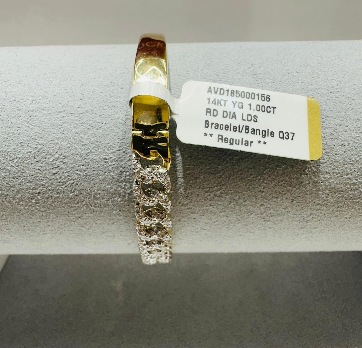 14K GOLD NATURAL DIAMOND BRACELET 1CT