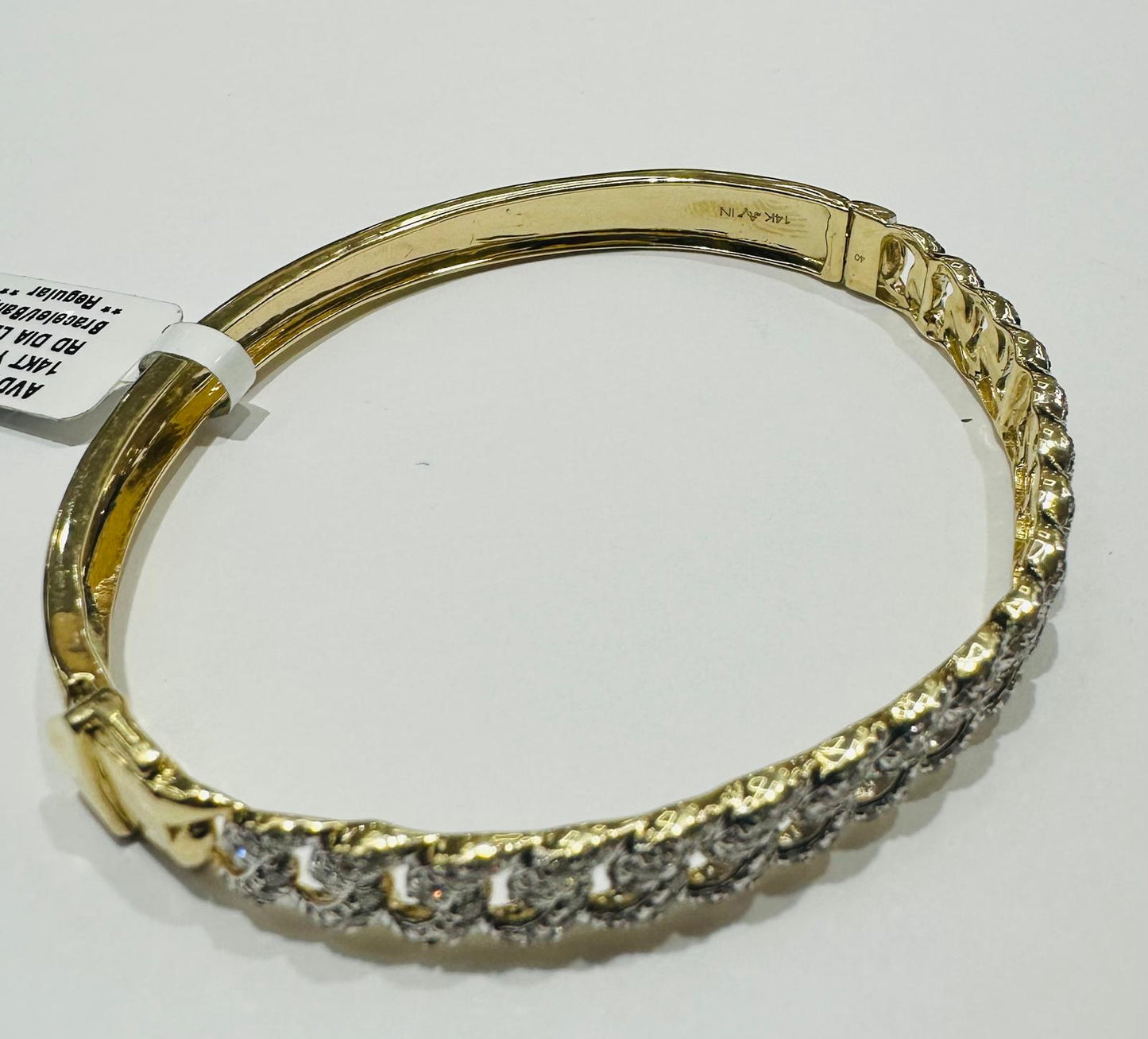 14K GOLD NATURAL DIAMOND BRACELET 1CT