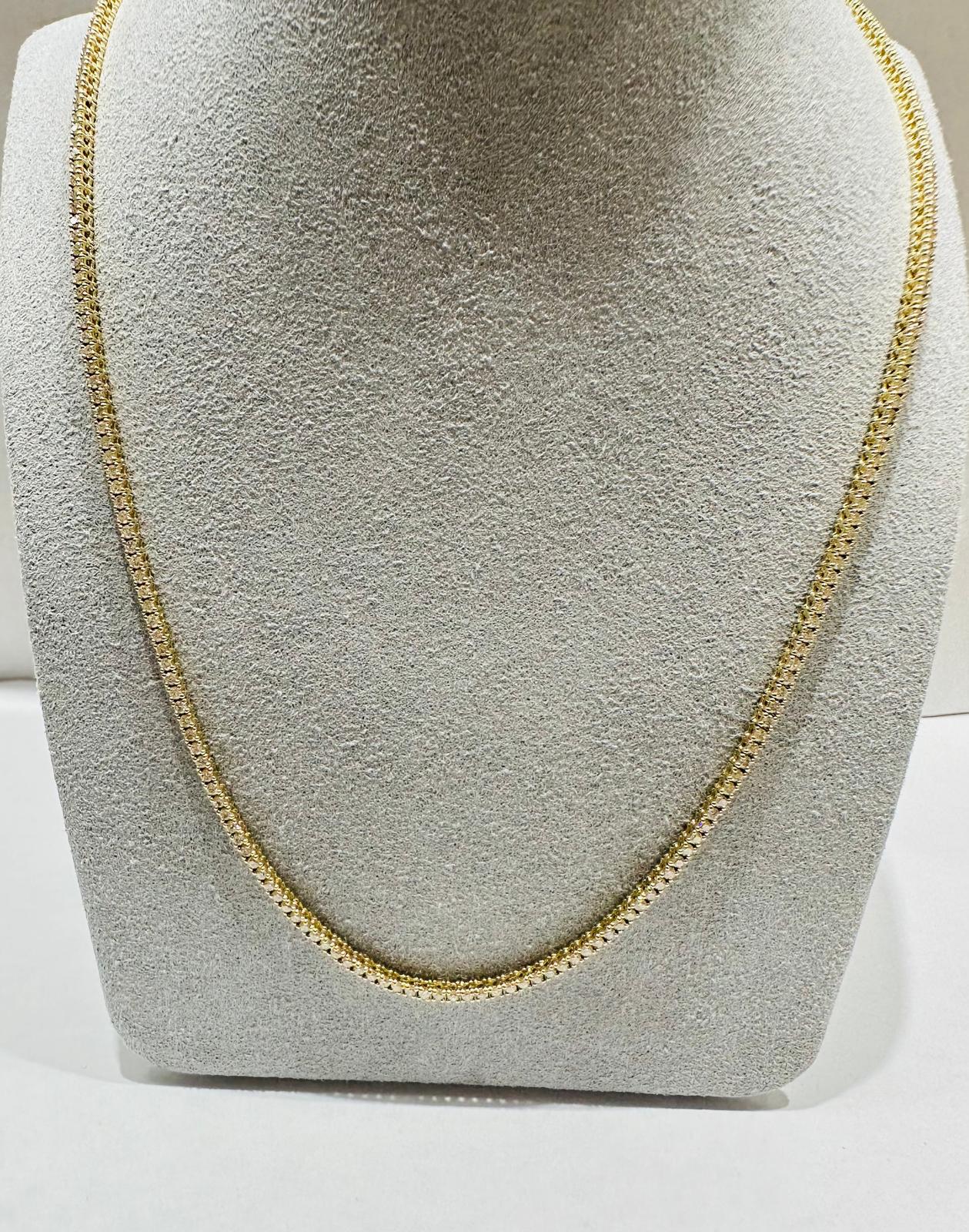 14K YELLOW GOLD NATURAL DIAMOND NECKLACE  3.52CT, 15.0gm