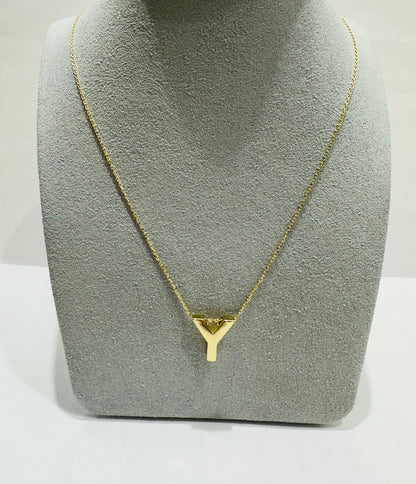 14K PENDANT SET WITH INITIAL LETTER "Y"