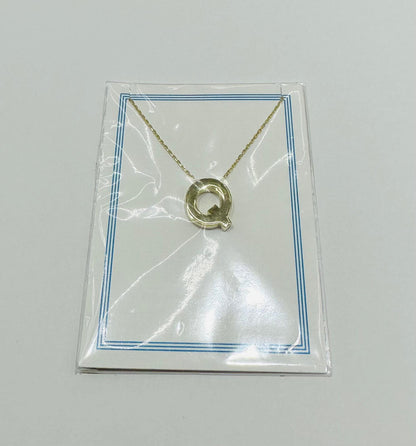 14K PENDANT SET WITH INITIAL LETTER "Q"