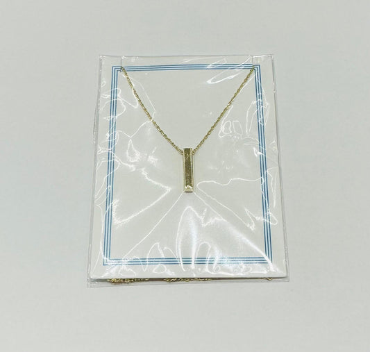 14K PENDANT SET WITH INITIAL LETTER "I"