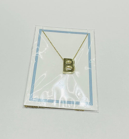 14K PENDANT SET WITH INITIAL LETTER "B"
