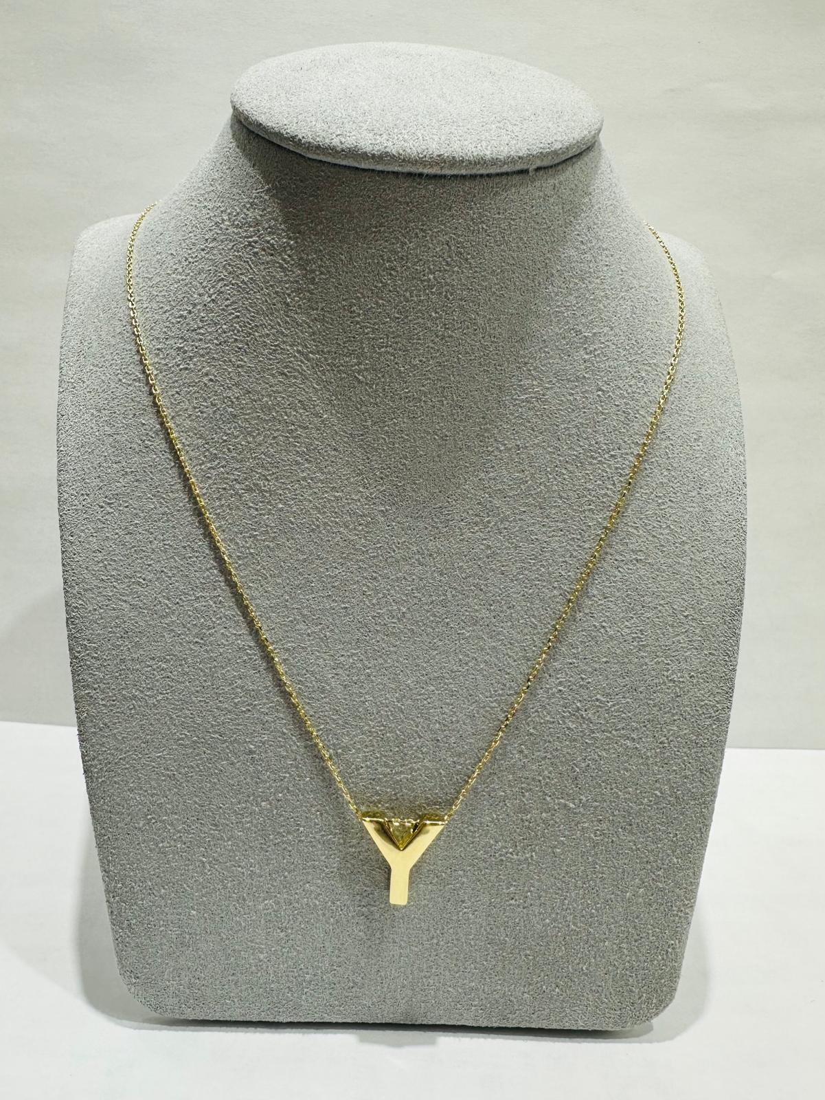 14K PENDANT SET WITH INITIAL LETTER "Y"