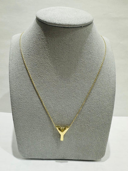 14K PENDANT SET WITH INITIAL LETTER "Y"