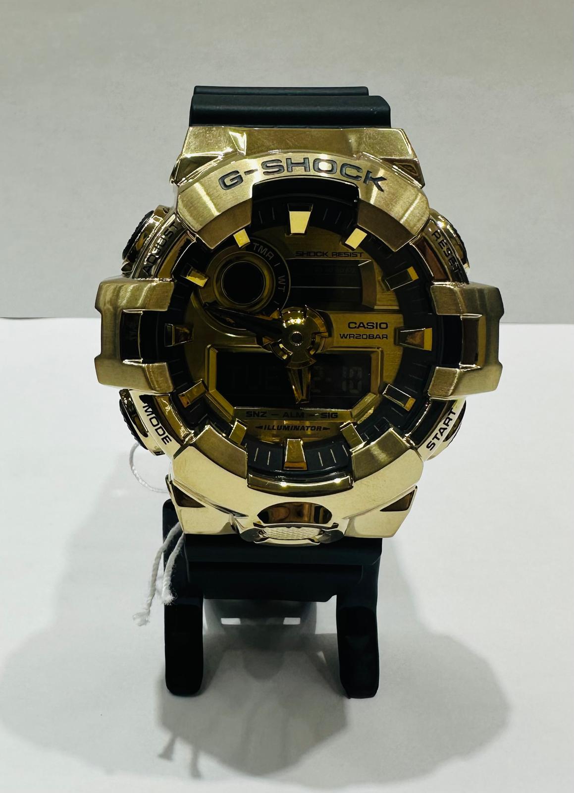 CASIO G-SHOCK GM700G-9A BLACK & GOLD WATCH