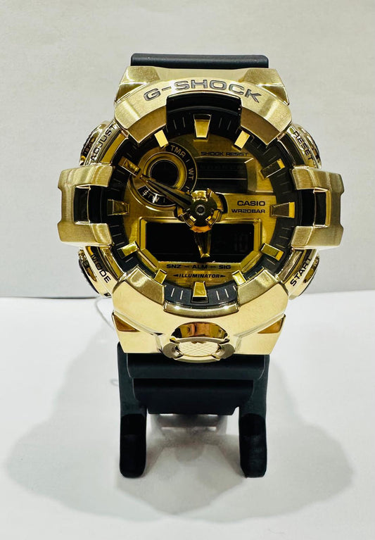 CASIO G-SHOCK GM700G-9A BLACK & GOLD WATCH